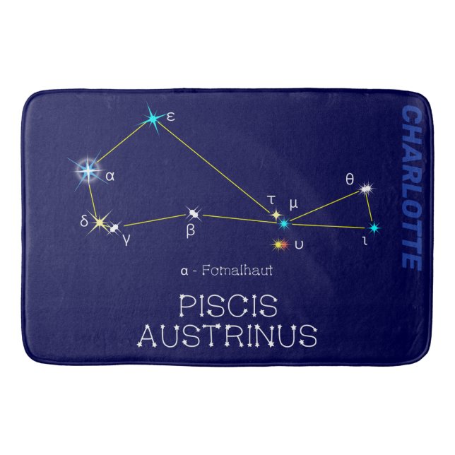 Alfombrilla De Baño Constelación del hemisferio sur Piscis Austrinus (Anverso)