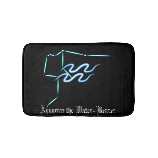 Alfombrilla De Baño Constelación Zodiac Aquarius Bath Mat (Anverso)