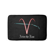 Constelación Zodiac Aries Bath Mat