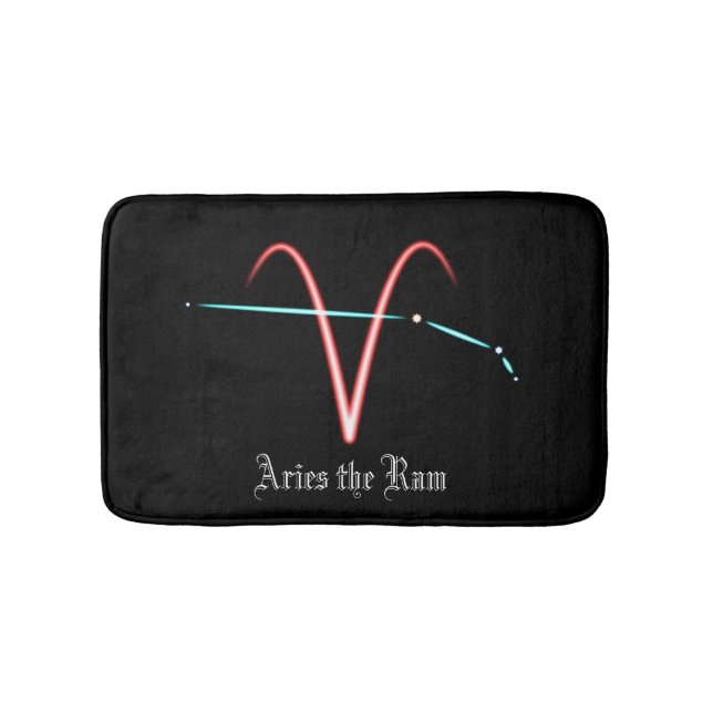 Alfombrilla De Baño Constelación Zodiac Aries Bath Mat (Anverso)