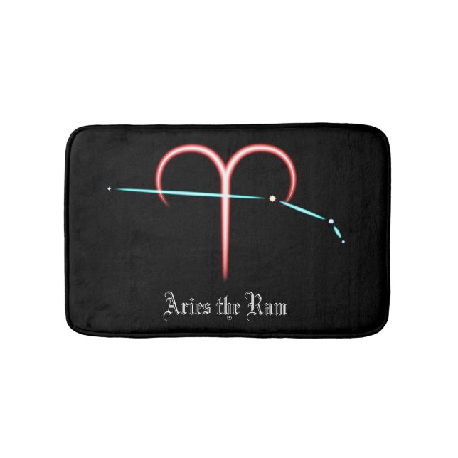 Alfombrilla De Baño Constelación Zodiac Aries Bath Mat (Anverso)