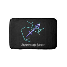 Constelación Zodiac Sagittarius Bath Mat