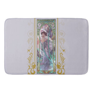 Alfombrilla De Baño Contemplación vespertina de Art Nouveau Alphonse M