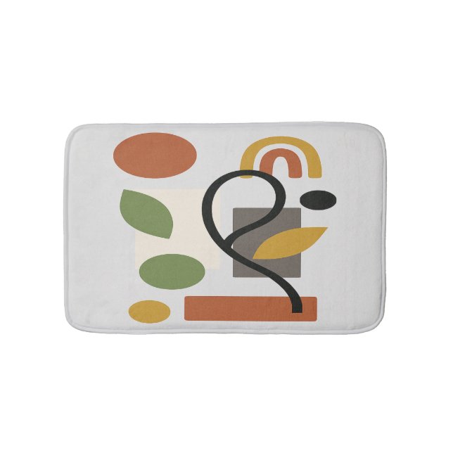 Alfombrilla De Baño Contemporary Botanical Geometry  (Anverso)