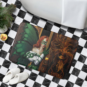 Alfombrilla De Baño Contraseña Secreta de Hada Celta Verde Mística Irl