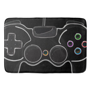 Alfombrilla De Baño Controlador de videojuegos negro para jugadores