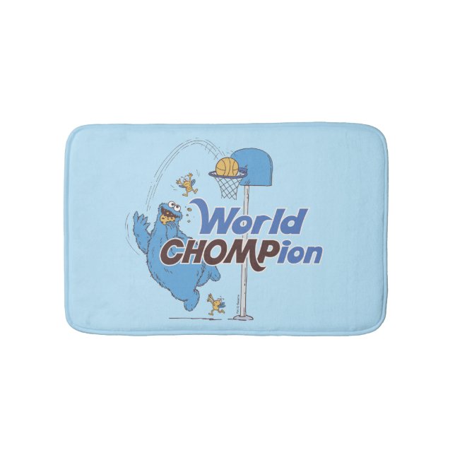 Alfombrilla De Baño Cookie Monster | Tiro de aros de básquetbol (Anverso)