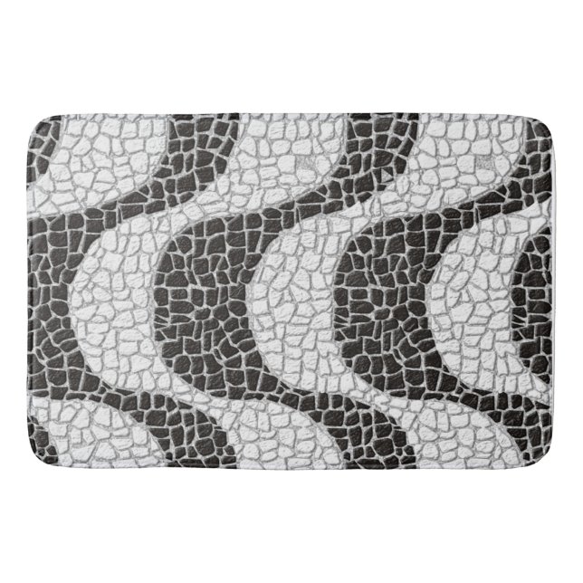 Alfombrilla De Baño Copacabana Sidewalk Brazilian pattern (Anverso)
