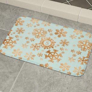 Alfombrilla De Baño Copo Copo Copo Copo Monograma Robin Huevo Blue Bat