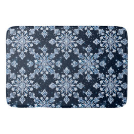 Alfombrilla De Baño Copo de nieve 3d azul