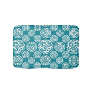 Alfombrilla De Baño Copo de nieve floral del invierno