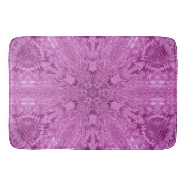 Alfombrilla De Baño Copo de nieve rosa Feminine Lace Kaleidoscope (Anverso)