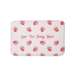 Alfombrilla De Baño Coqueta rosa pastel fresa personalizada