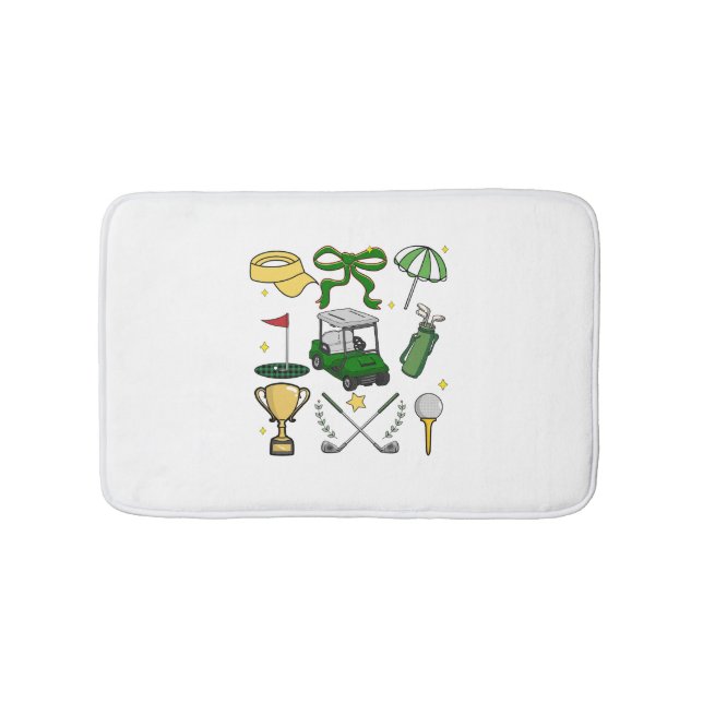 Alfombrilla De Baño Coquette de Golf Preppy (Anverso)