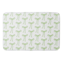 Alfombrilla De Baño Coquette Green Bow Ribbon Girly