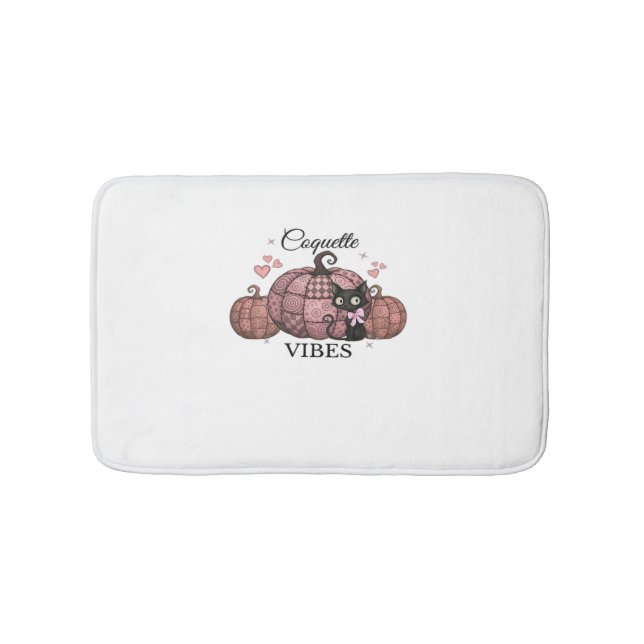 Alfombrilla De Baño Coquette Pink Pumpkin Cat Classic T-Shirt (Anverso)
