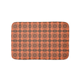 Alfombrilla De Baño Coral Brown Checker Argyle Pattern