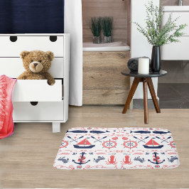 Alfombrilla De Baño Coral Naranja Náutico Coral Cuestas de Ballenas y 