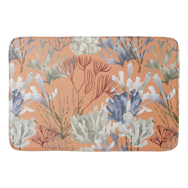 Alfombrilla De Baño Corales Apricot aplastados (Anverso)