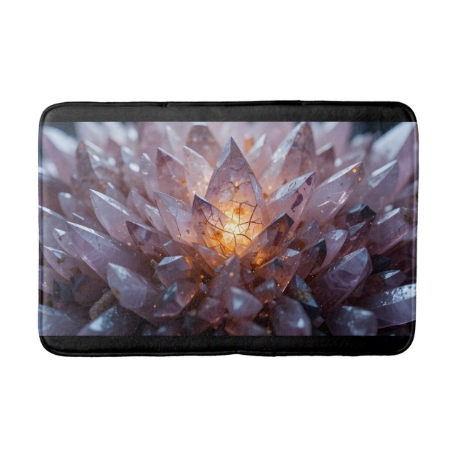 Alfombrilla De Baño Corazón de cristal radiante (Anverso)