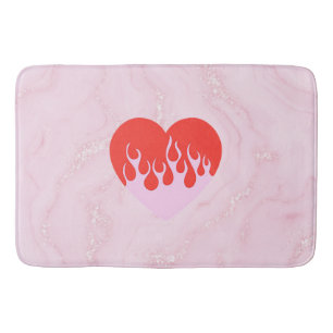 Alfombrilla De Baño Corazón de Fuego