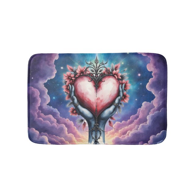 Alfombrilla De Baño Corazón de Mágica Tranquila (Anverso)