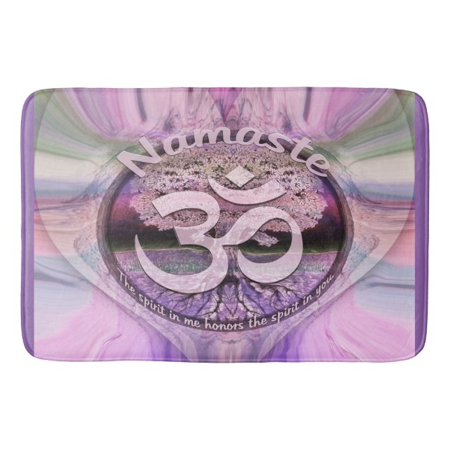 Alfombrilla De Baño Corazón de Namaste (Anverso)