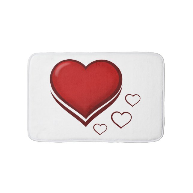 Alfombrilla De Baño Corazón Rojo (Anverso)