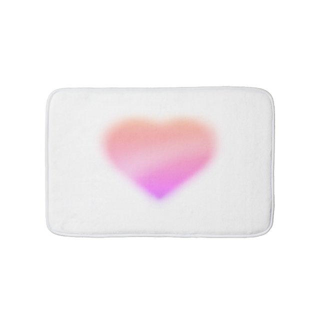 Alfombrilla De Baño corazón rosa (Anverso)