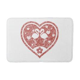 Alfombrilla De Baño Corazón texturizado Flamingo Love