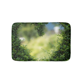 Alfombrilla De Baño Corazón Topiario Verde