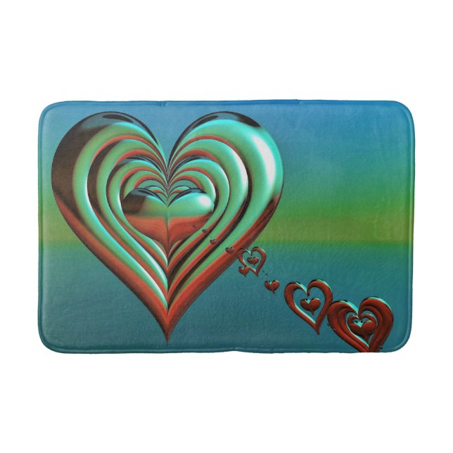 Alfombrilla De Baño Corazones altas del cielo (Anverso)