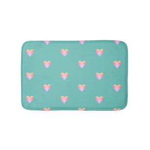 Alfombrilla De Baño Corazones Bonito moderno falso irlandés rosado Ver