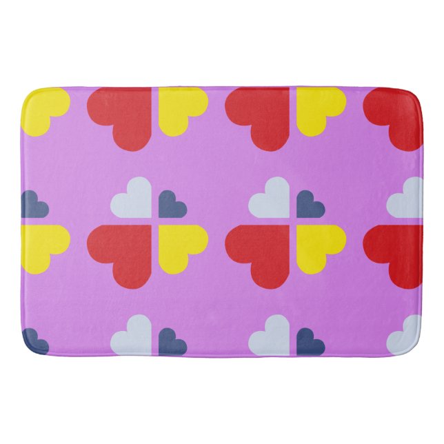 Alfombrilla De Baño Corazones Cruz (Anverso)