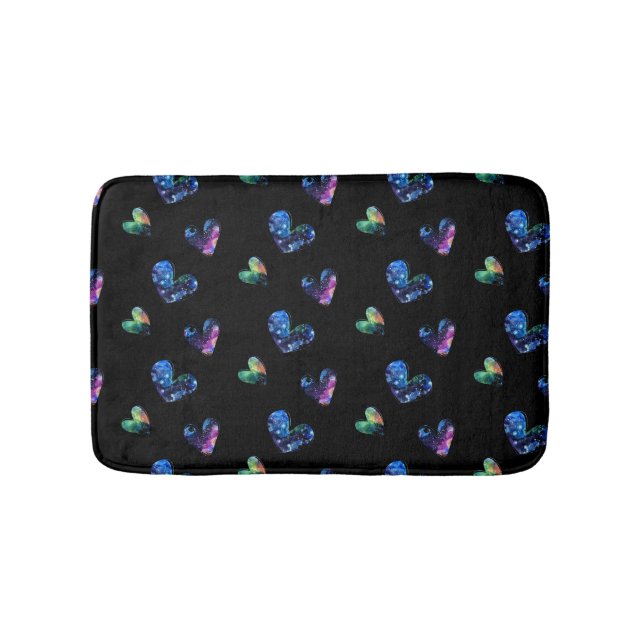 Alfombrilla De Baño Corazones espaciales (Anverso)