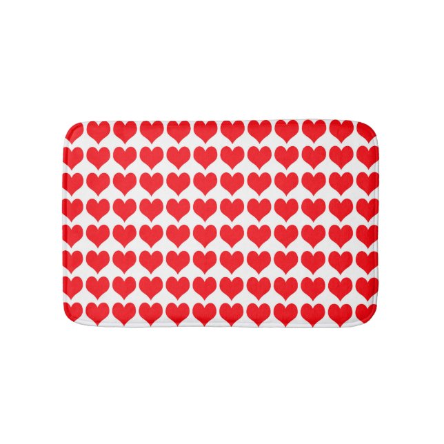 Alfombrilla De Baño Corazones rojos (Anverso)
