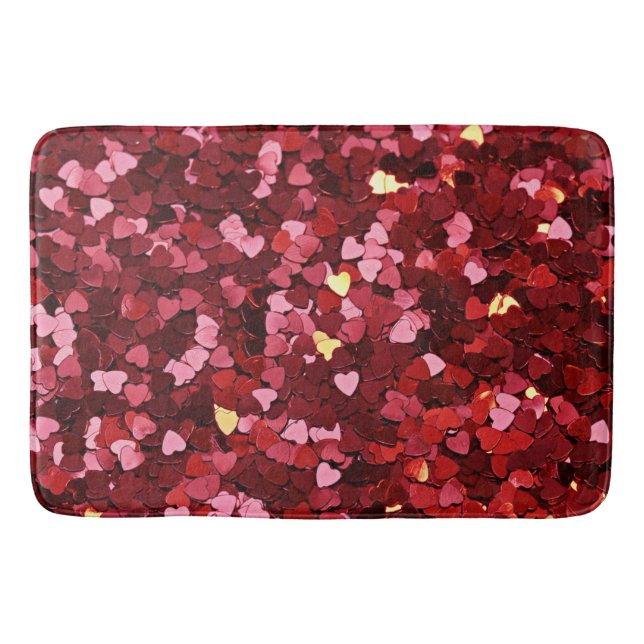 Alfombrilla De Baño Corazones rojos (Anverso)