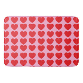 Alfombrilla De Baño Corazones rojos del día de San Valentín