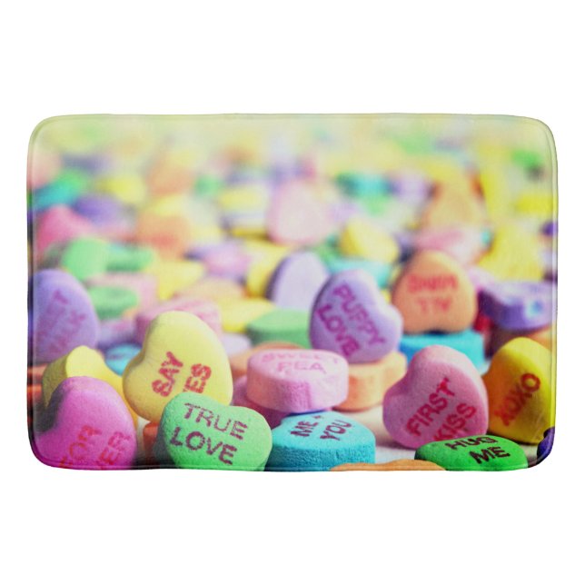 Alfombrilla De Baño Corazones románticos (Anverso)