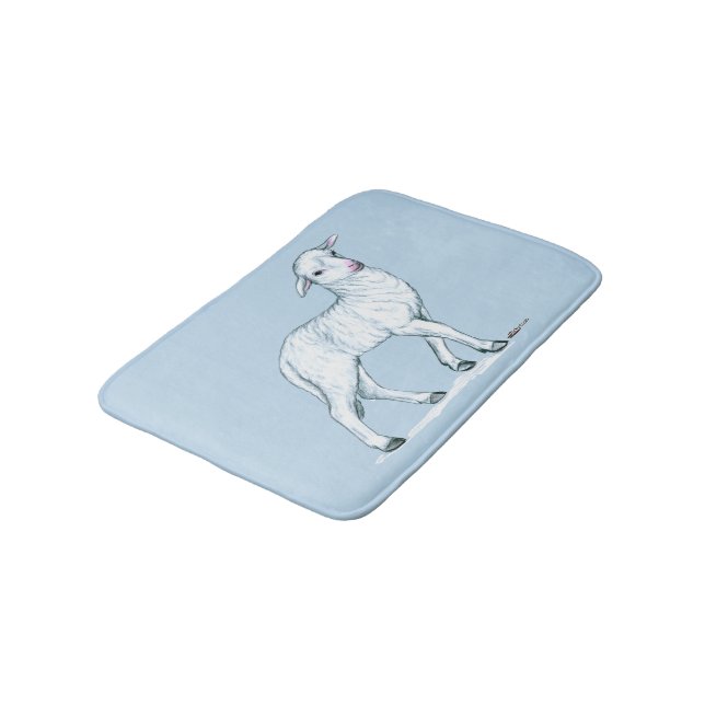 Alfombrilla De Baño Cordero blanco pequeño (Angular)