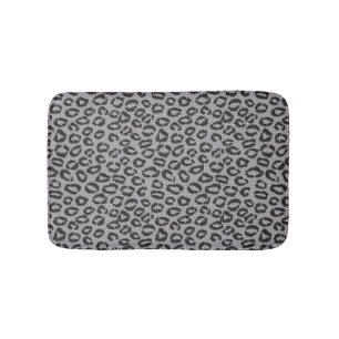 Alfombrilla De Baño Cordón neto negro con el modelo del leopardo en