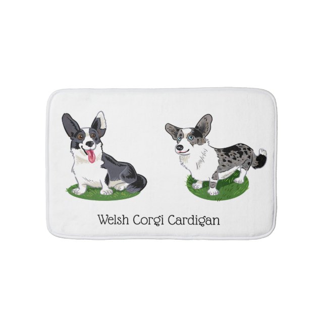 Alfombrilla De Baño Corgi Cardigans galés (Anverso)