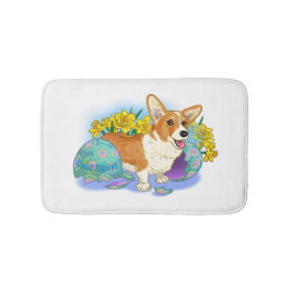 Alfombrilla De Baño Corgi de Pascua