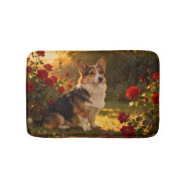 Alfombrilla De Baño Corgi in the Roses I