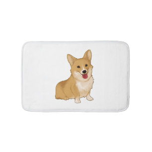 Alfombrilla De Baño Corgi sonriente