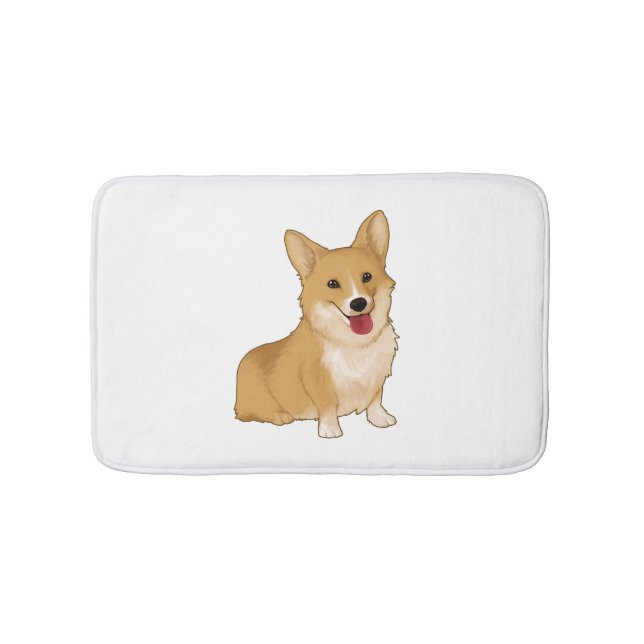 Alfombrilla De Baño Corgi sonriente (Anverso)