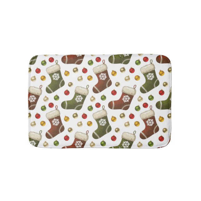 Alfombrilla De Baño Coronas de Navidad (Anverso)
