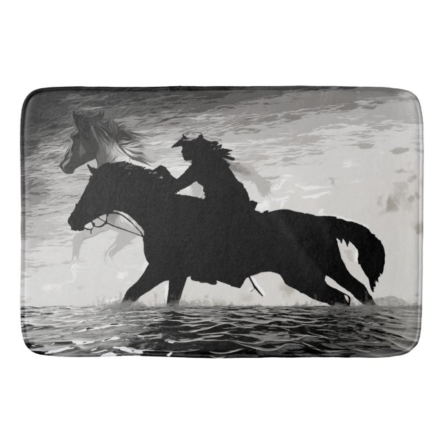 Alfombrilla De Baño Corriendo con espíritus - Caballos (Anverso)