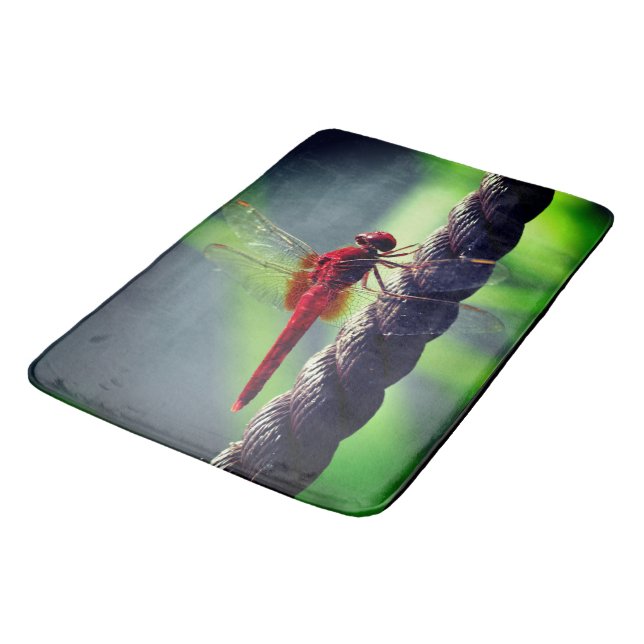 Alfombrilla De Baño Cortina de ducha de la libélula (Angular)