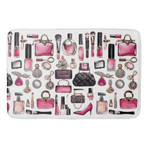 Alfombrilla De Baño Cosméticos maquillaje Cepillos Nailpolish Bath Mat